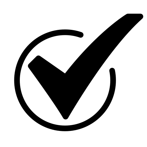 Icône de certification - symbole de validation avec coche verte